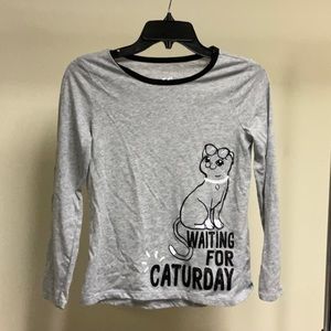 Girls justice long sleeve shirt cat